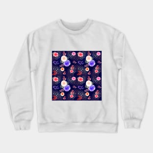 Spring Mandalas and Roses Plum Crewneck Sweatshirt